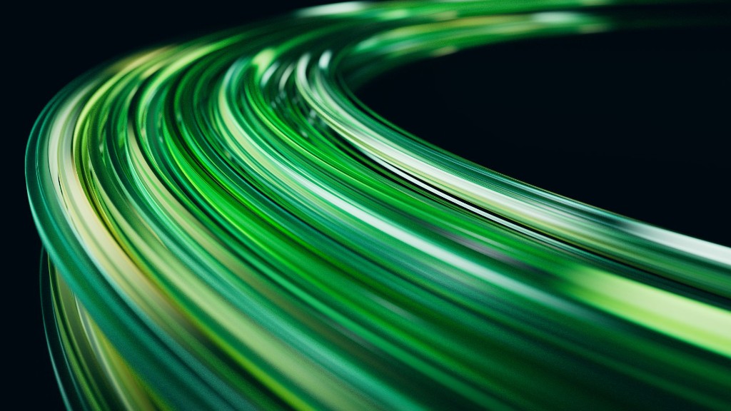 Abstract light trails representing a single consistent point of contact